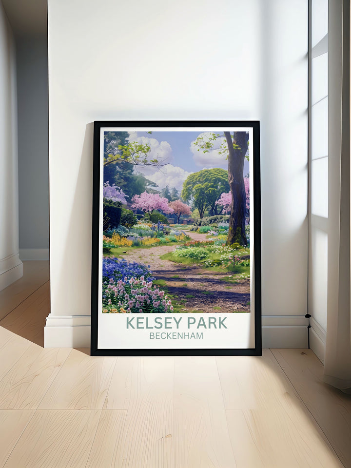 Wall art of Kelsey Park showcasing lush greenery and peaceful pathways perfect for bringing natural calm to interiors