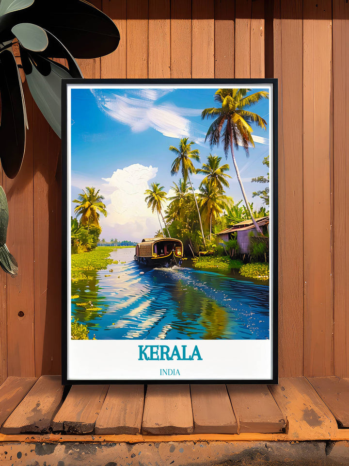 Prints featuring detailed artistic interpretations of Keralas picturesque environments and cultural elements