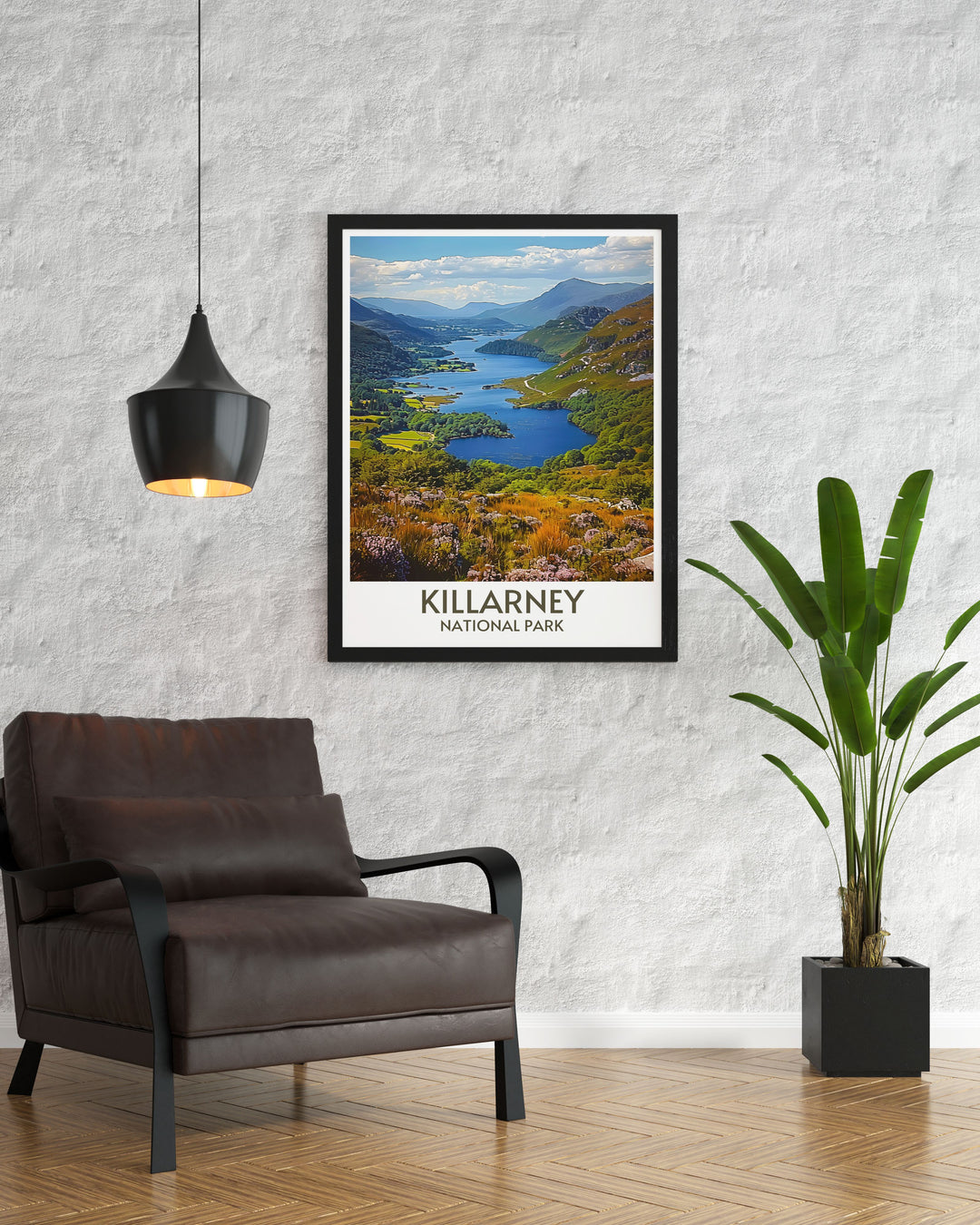 Custom print featuring detailed imagery of Killarneys natural beauty, personalized for those who treasure Irish landscapes