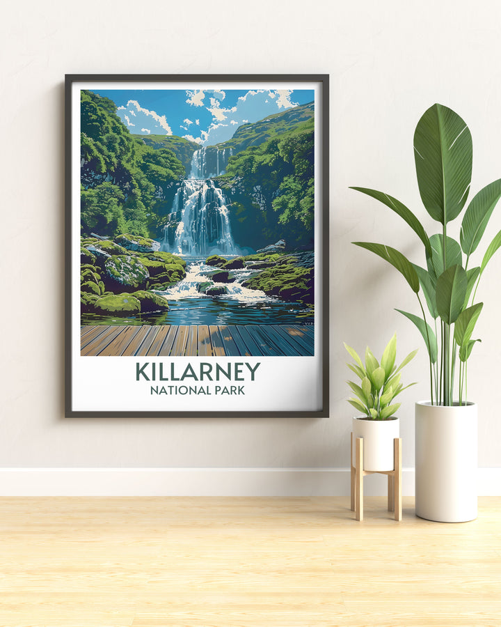 Wall art depicting the serene views of County Kerry, ideal for adding a touch of tranquility to any room.