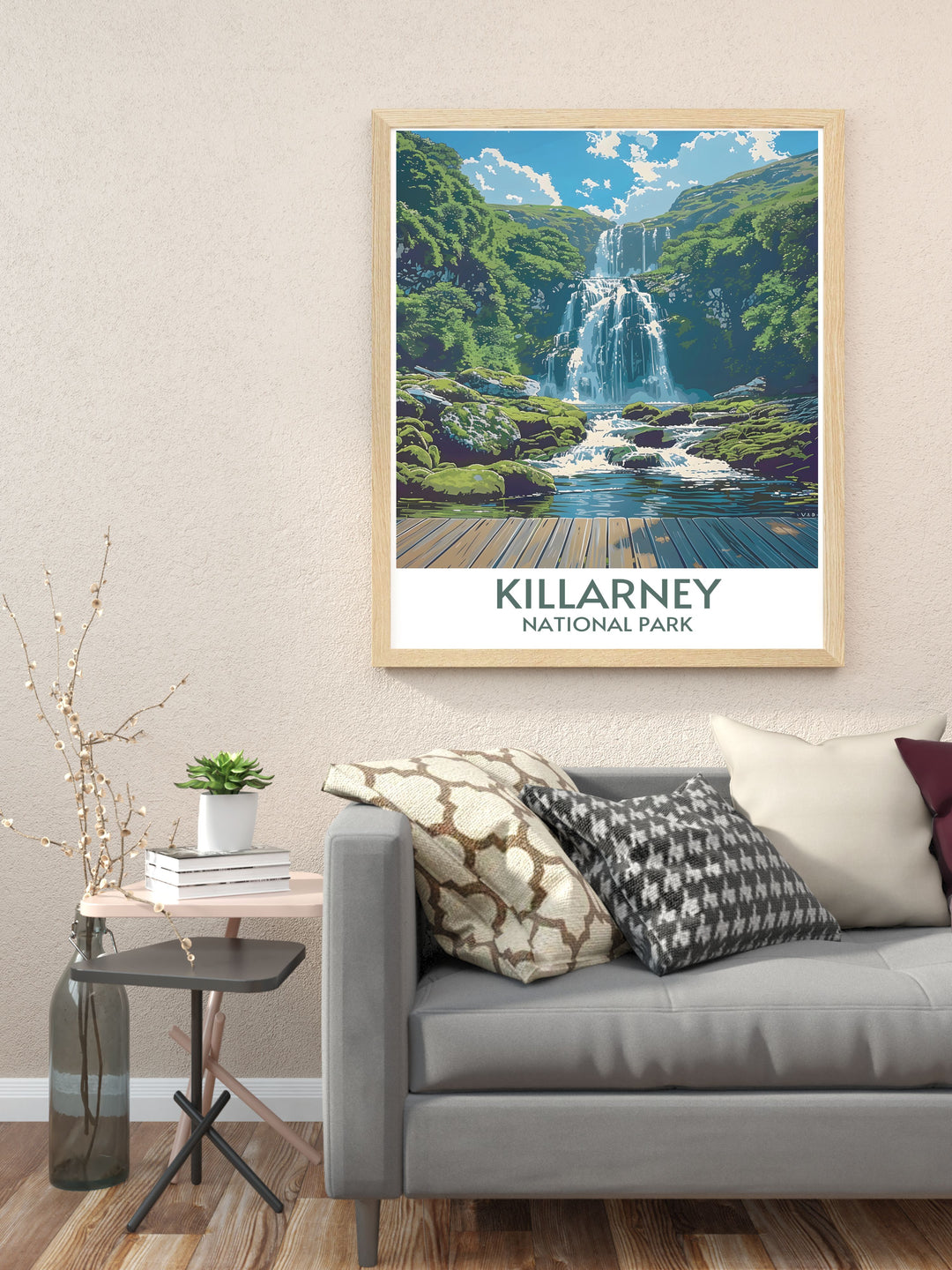 Canvas art featuring a panoramic view of the Ring of Kerry, perfect for admirers of Irish scenic routes.