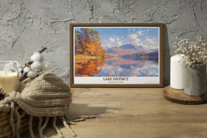 Wall art capturing the dynamic weather over Derwentwater, perfect for enthusiasts of dramatic natural landscapes.
