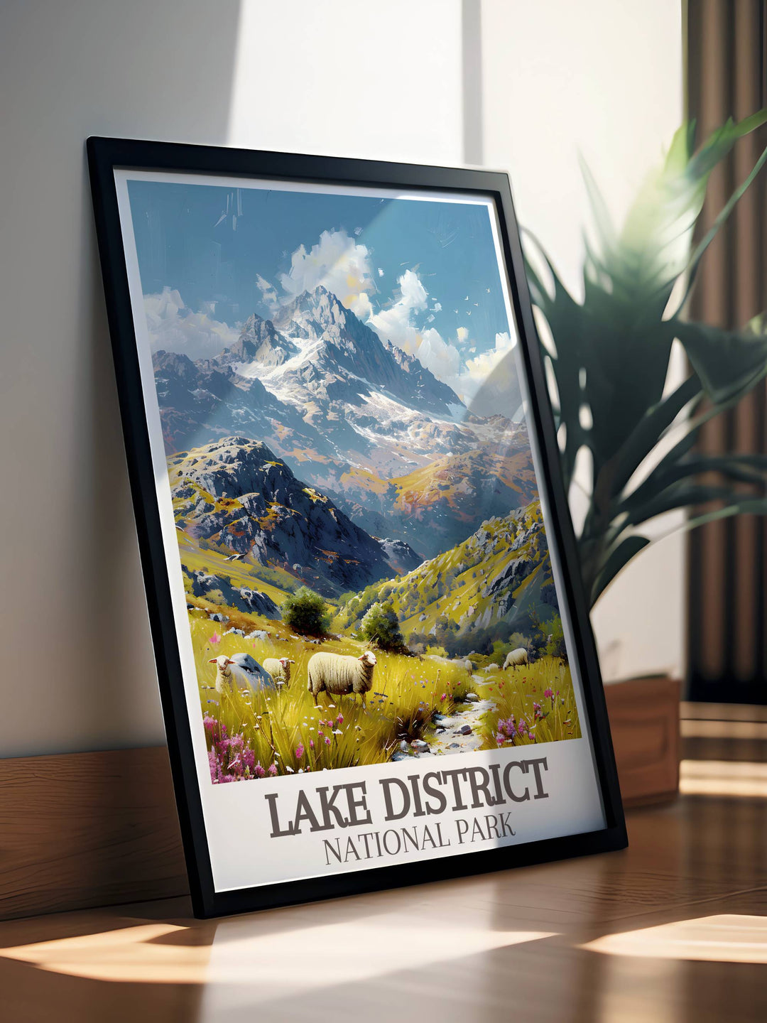 National Park print featuring the iconic views and natural wonders of the Lake District, suited for enthusiasts of British national parks.