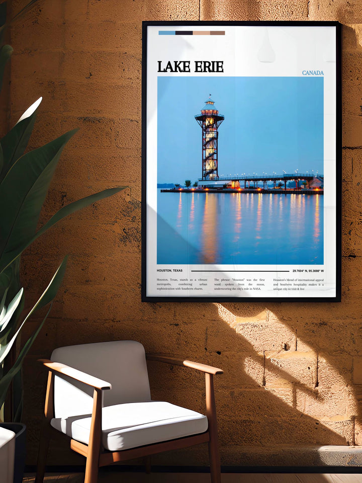 Christmas gift of a Lake Erie art print, ideal for those who love the Great Lakes or have fond memories of the area.