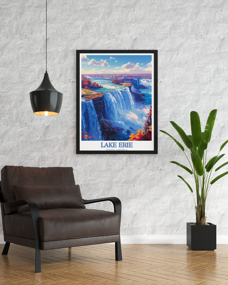 Personalized gift featuring a detailed map of Lake Erie, perfect for celebrating anniversaries or other special occasions.