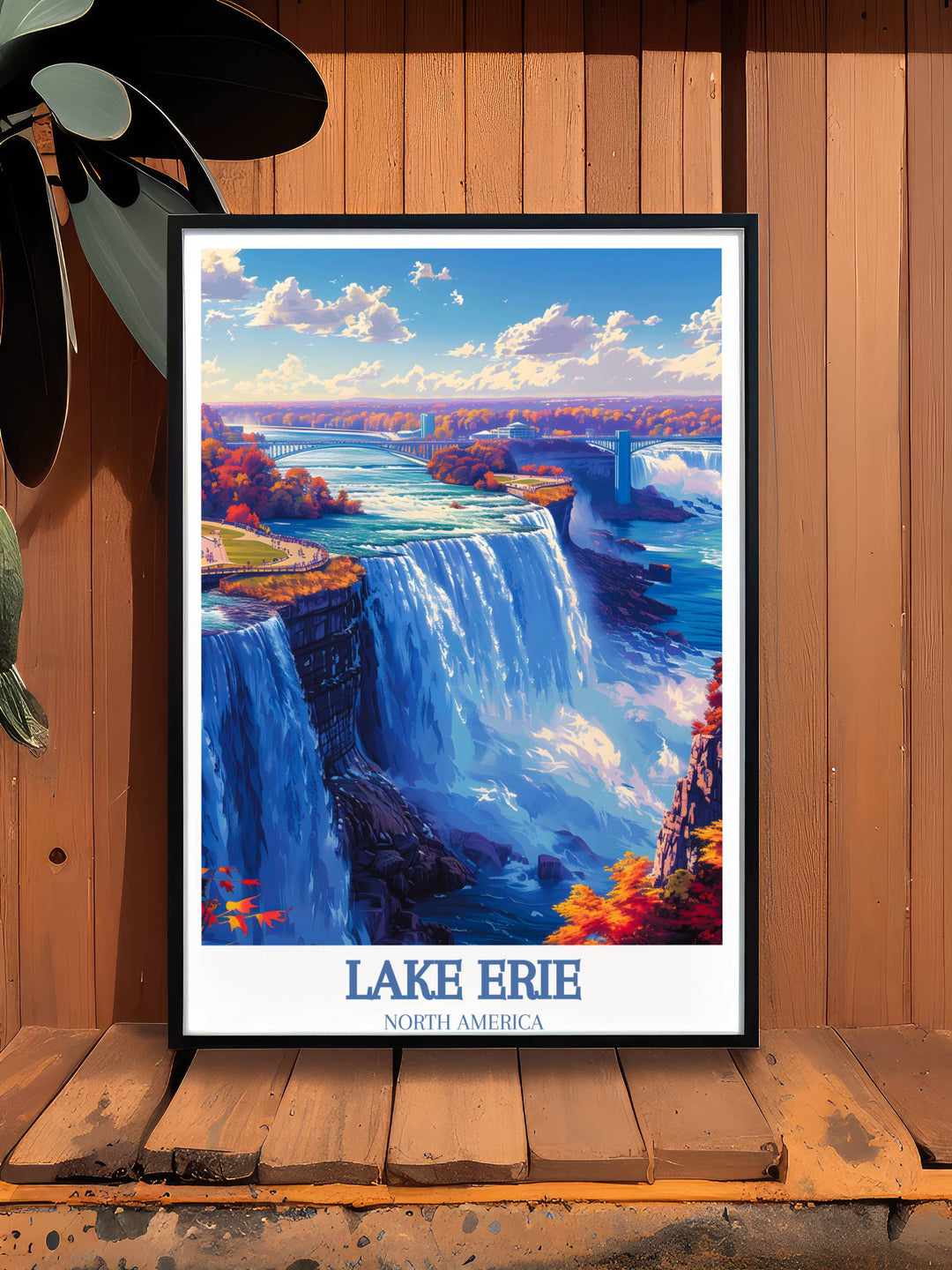 Customizable Lake Erie city map, an ideal personalized gift for urban explorers and map enthusiasts.