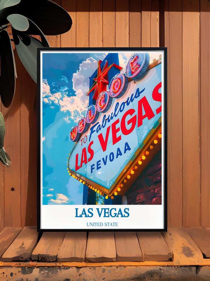 Custom print of the Las Vegas Sign, tailored to match your personal style and home decor theme.