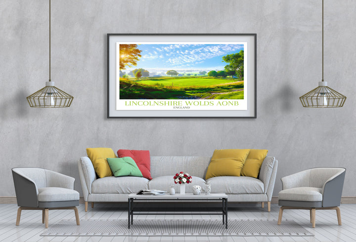 Canvas art of England, depicting vibrant landscapes from Lincolnshire to the Lake District, great for lovers of British nature.