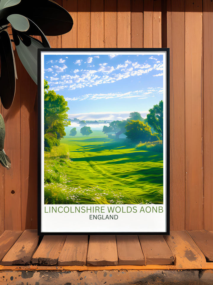 Customizable Lincolnshire landscape print, allowing for a personalized artistic representation of your favorite countryside scenes.