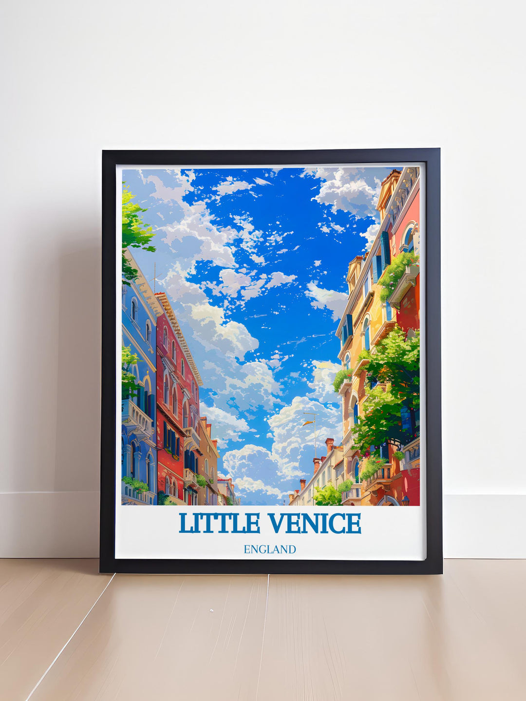 Home decor item featuring Little Venice, perfect for adding a touch of Londons tranquil canal life to your interior.