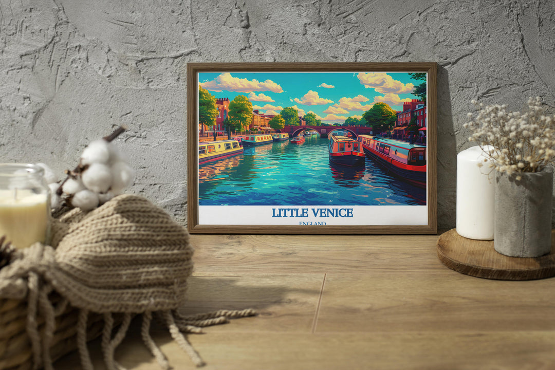 Custom print of Little Venice, tailored to feature specific views of its picturesque canals and architecture.
