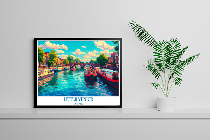 Travel poster of Little Venice, ideal for inspiring wanderlust with its charming canal scenes.