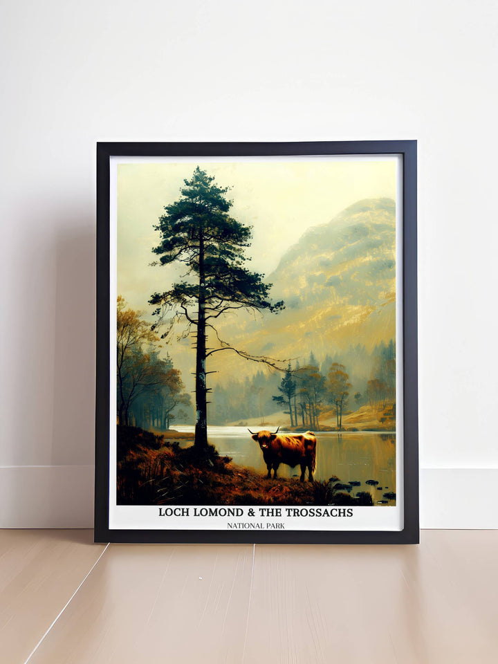 Affiche du parc national du Loch Lomond et des Trossachs - Highlands écossaises -Cairngorms - Loch Ness