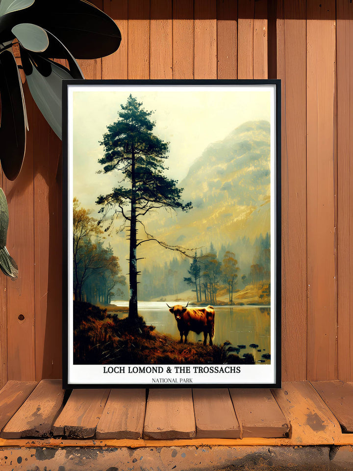Affiche du parc national du Loch Lomond et des Trossachs - Highlands écossaises -Cairngorms - Loch Ness