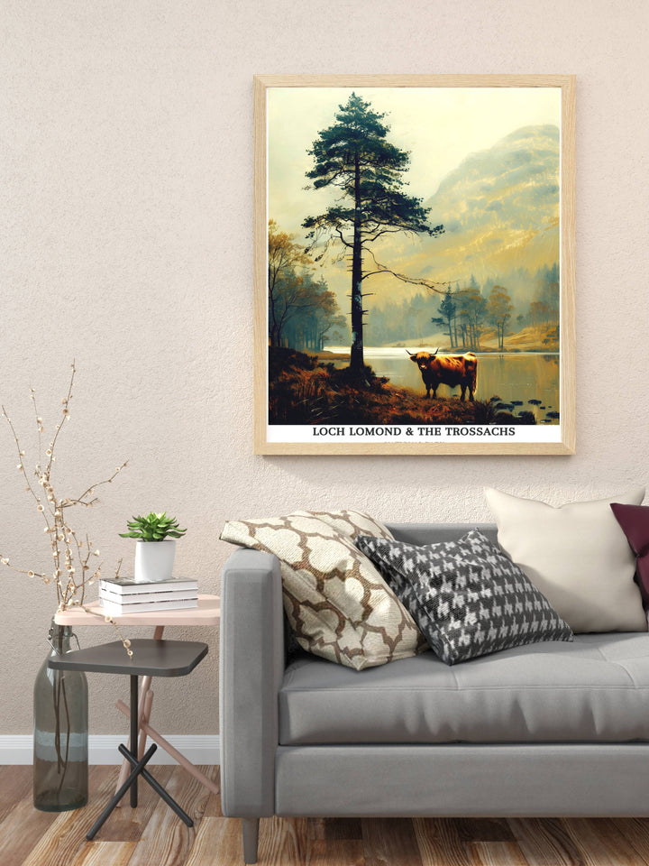 Affiche du parc national du Loch Lomond et des Trossachs - Highlands écossaises -Cairngorms - Loch Ness