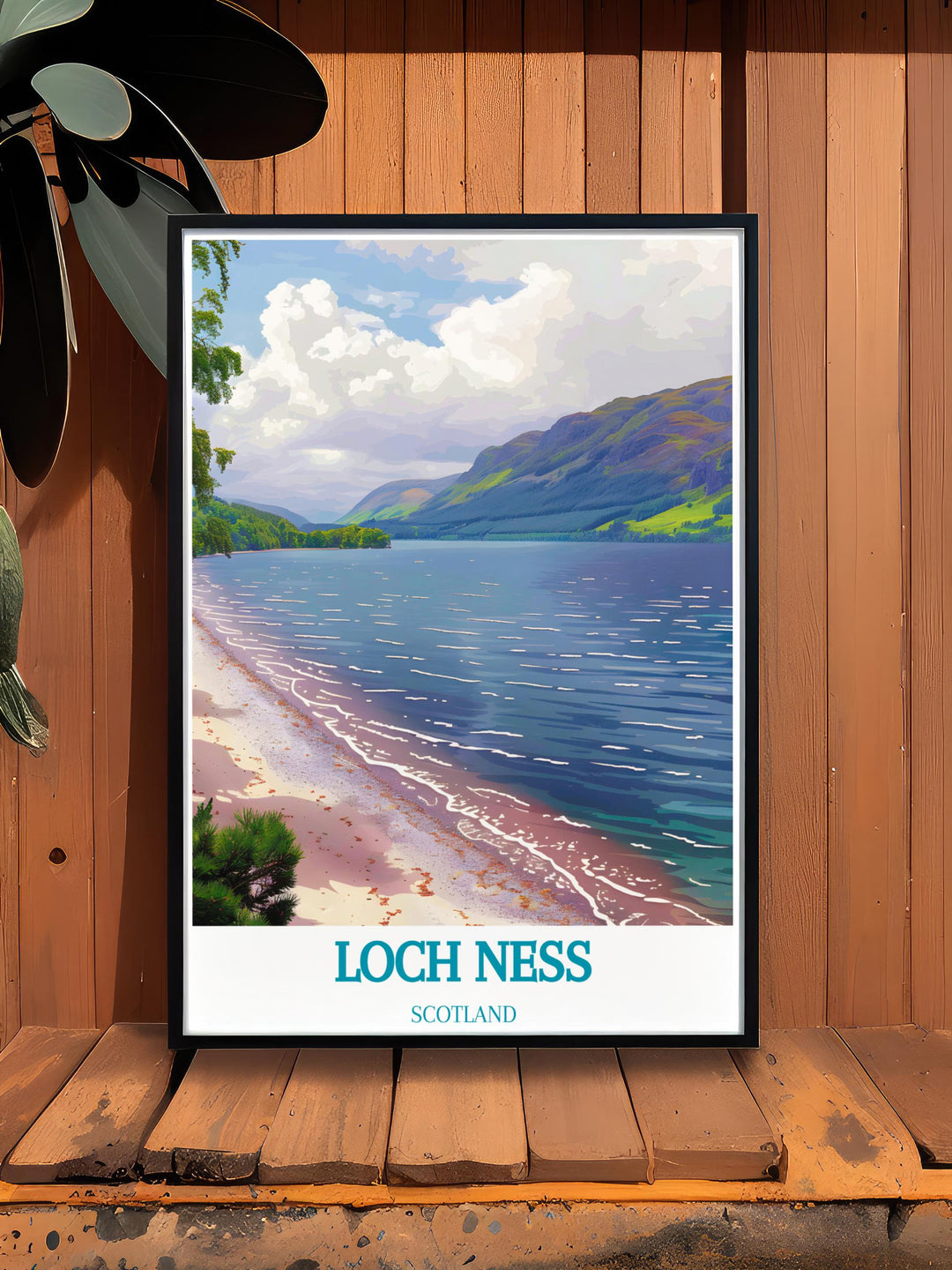 Custom print of Loch Ness, allowing for personalized elements to capture the unique essence of this famous location.