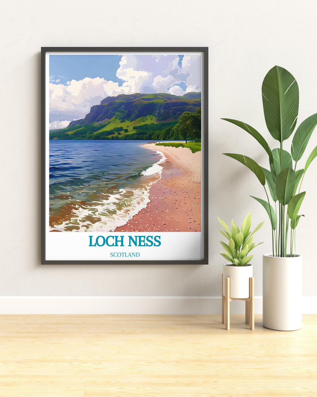 Customizable artwork of Dores Beach, allowing you to capture your favorite moments at this idyllic location.