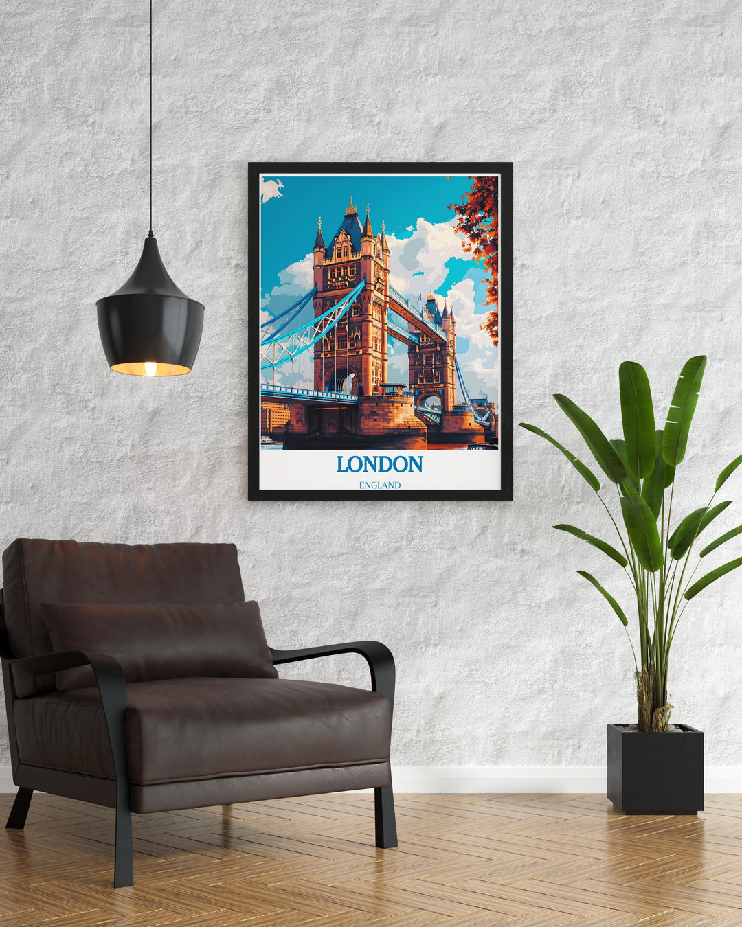 Bespoke print of Tower Bridge, emphasizing its architectural beauty and cultural significance.