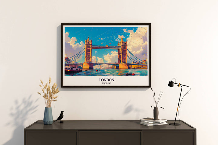 Tower Bridge home decor items, blending iconic London architecture with stylish interior design elements.