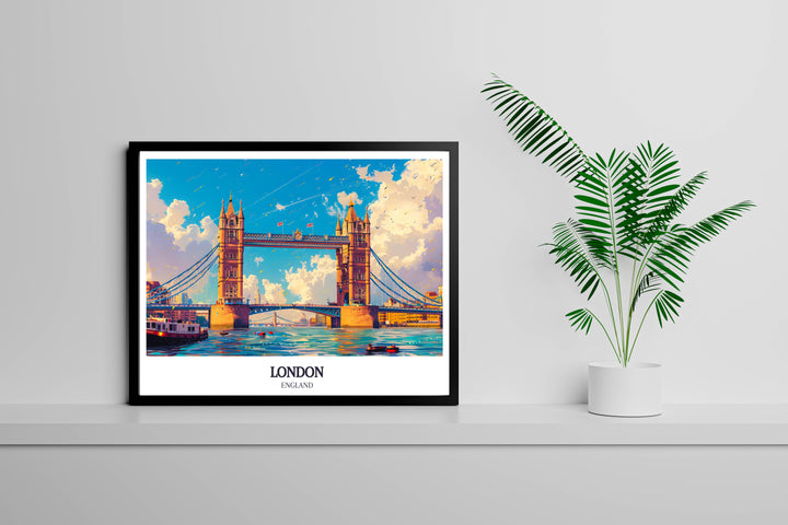 Elegant home decor featuring the silhouette of Tower Bridge, ideal for those who love iconic London landmarks.