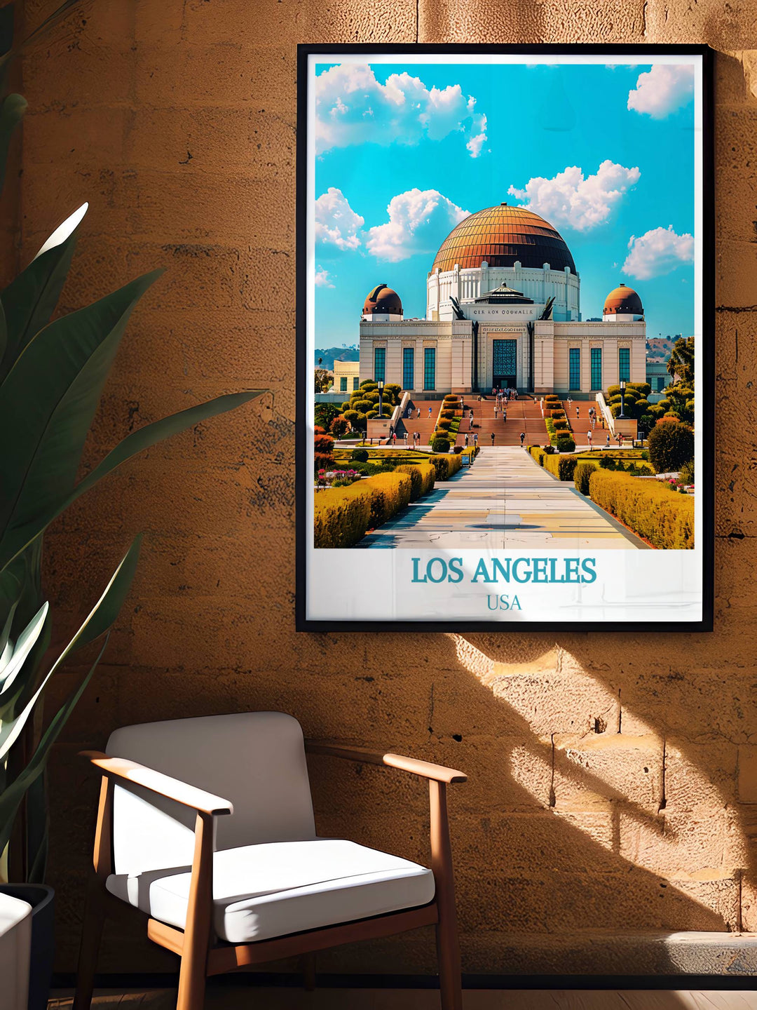 Los Angeles skyline art print, perfect for those who admire cityscapes and urban aesthetics.