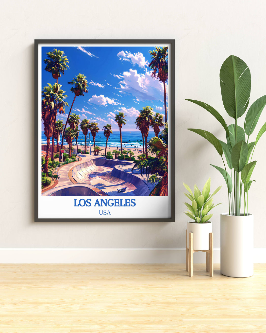 Custom print of Venice Beach, tailored to bring Californias sunny ambience to your living space.