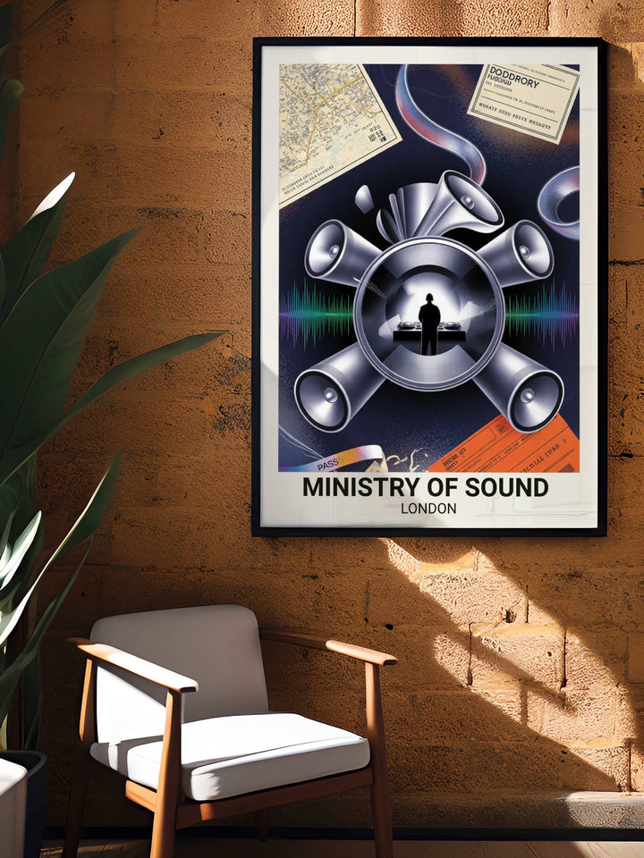 Bring the energy of the world’s best sound system to your walls with this sleek, "satin-matte" finish Ministry of Sound art piece, curated for the modern collector.