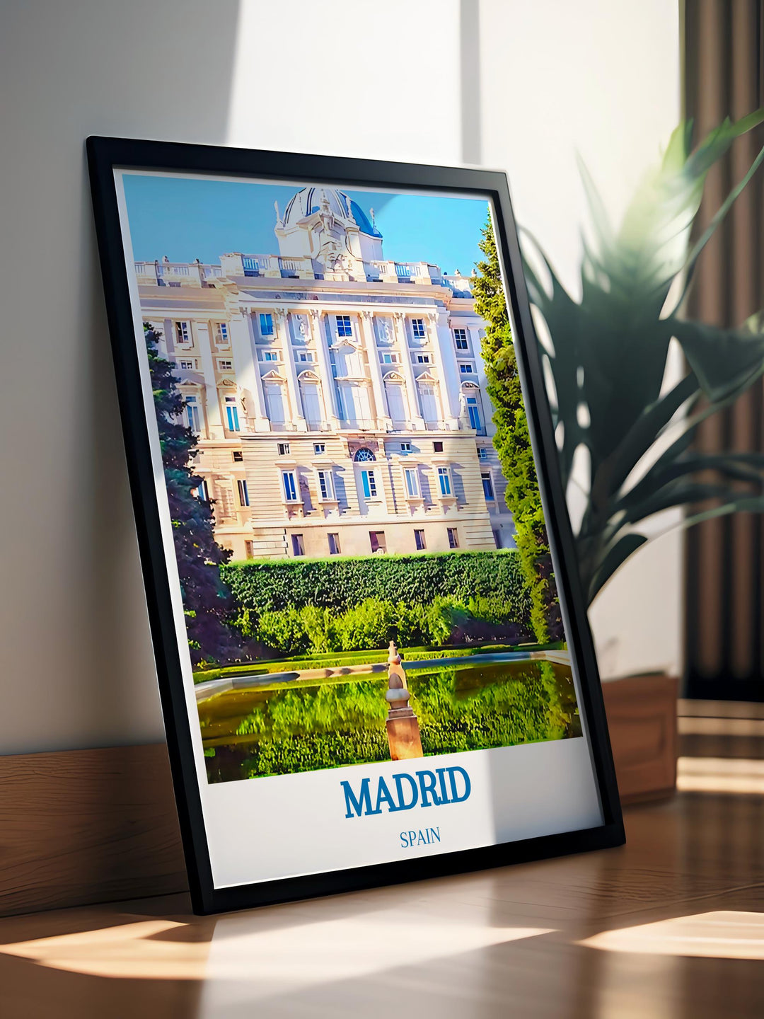 Madrid street art print, vibrant and colorful, reflecting the citys lively urban culture.
