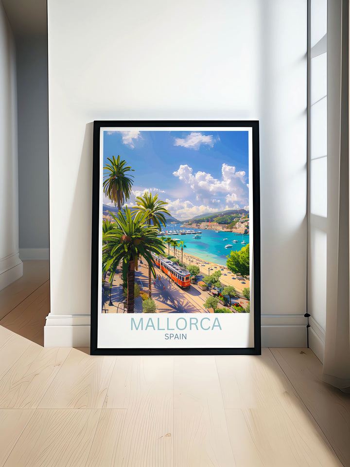 Fine art print of Mallorca showcasing its serene landscapes and vibrant nature, perfect for adding tranquility to any room.