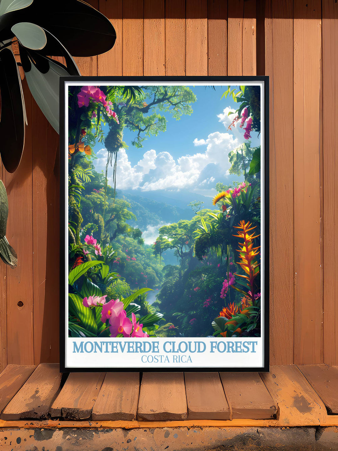 Canvas print of Costa Ricas Monteverde area, focusing on the dense cloud forest and its mystical appeal.