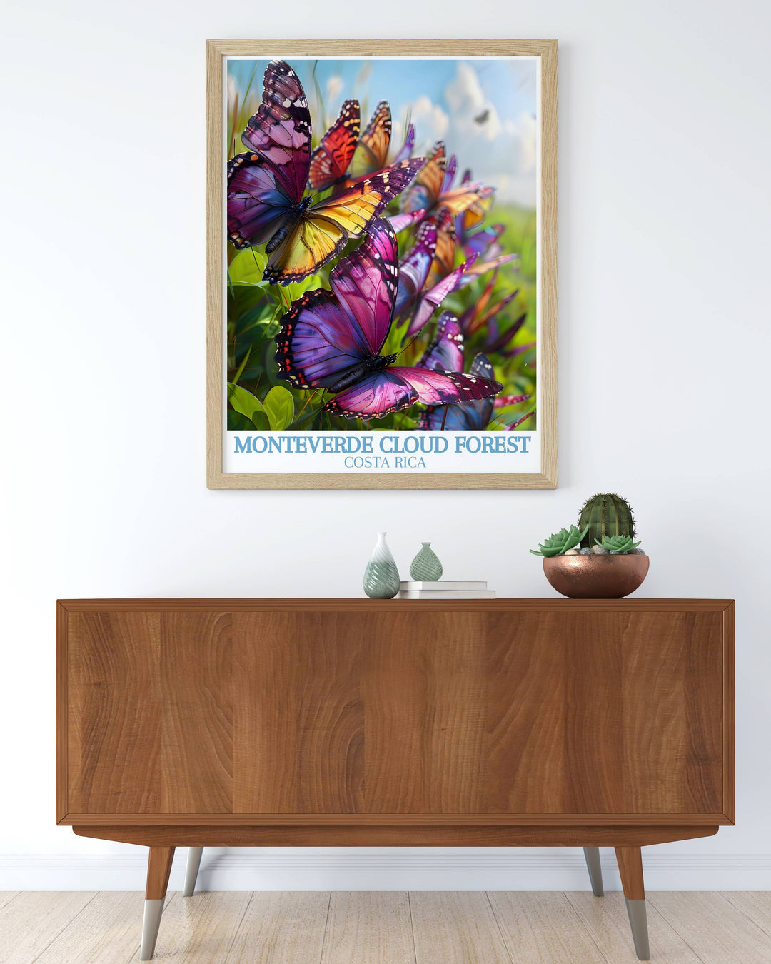 Custom print of the Monteverde Butterfly Garden tailored to showcase specific butterflies, ideal for enthusiasts and collectors.