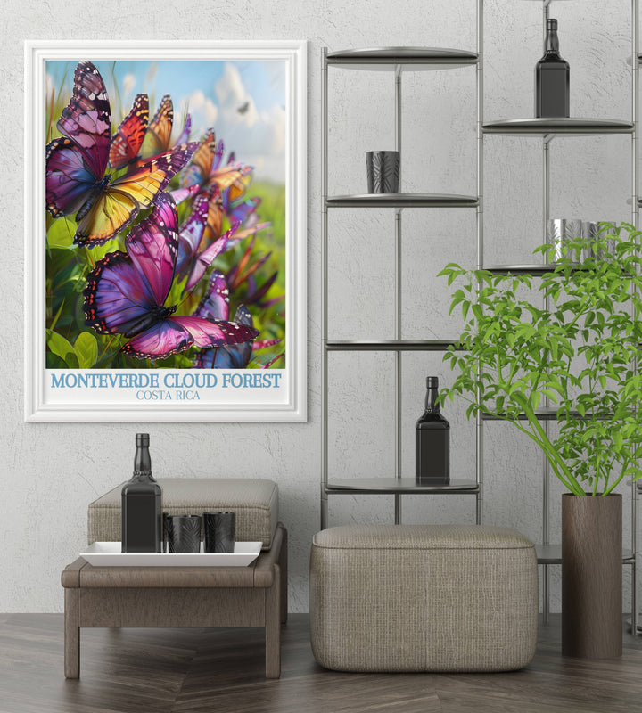 Canvas art depicting the dense, misty landscapes of Costa Ricas Monteverde, perfect for adding a touch of mystery to any room.