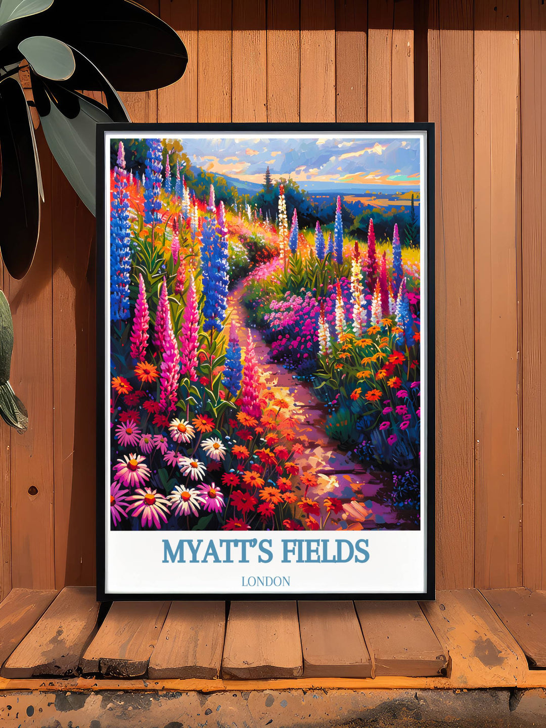 Customizable art print featuring specific pathways or areas within Myatts Field, tailored for personal memories.