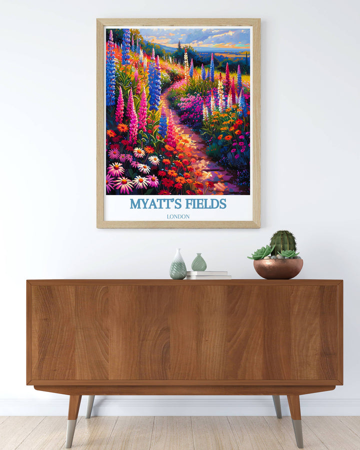 Custom print of the ornamental gardens, focusing on a particular sculpture or floral arrangement as per customer preference.