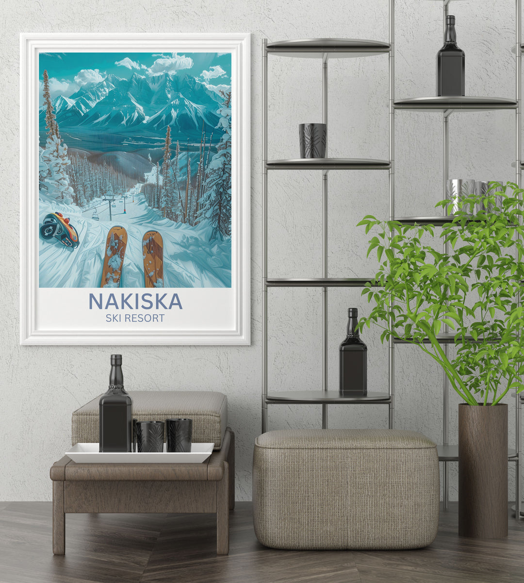 Wall art featuring a panoramic view of Kananaskis Valley at sunset, adding a touch of tranquility to any room.