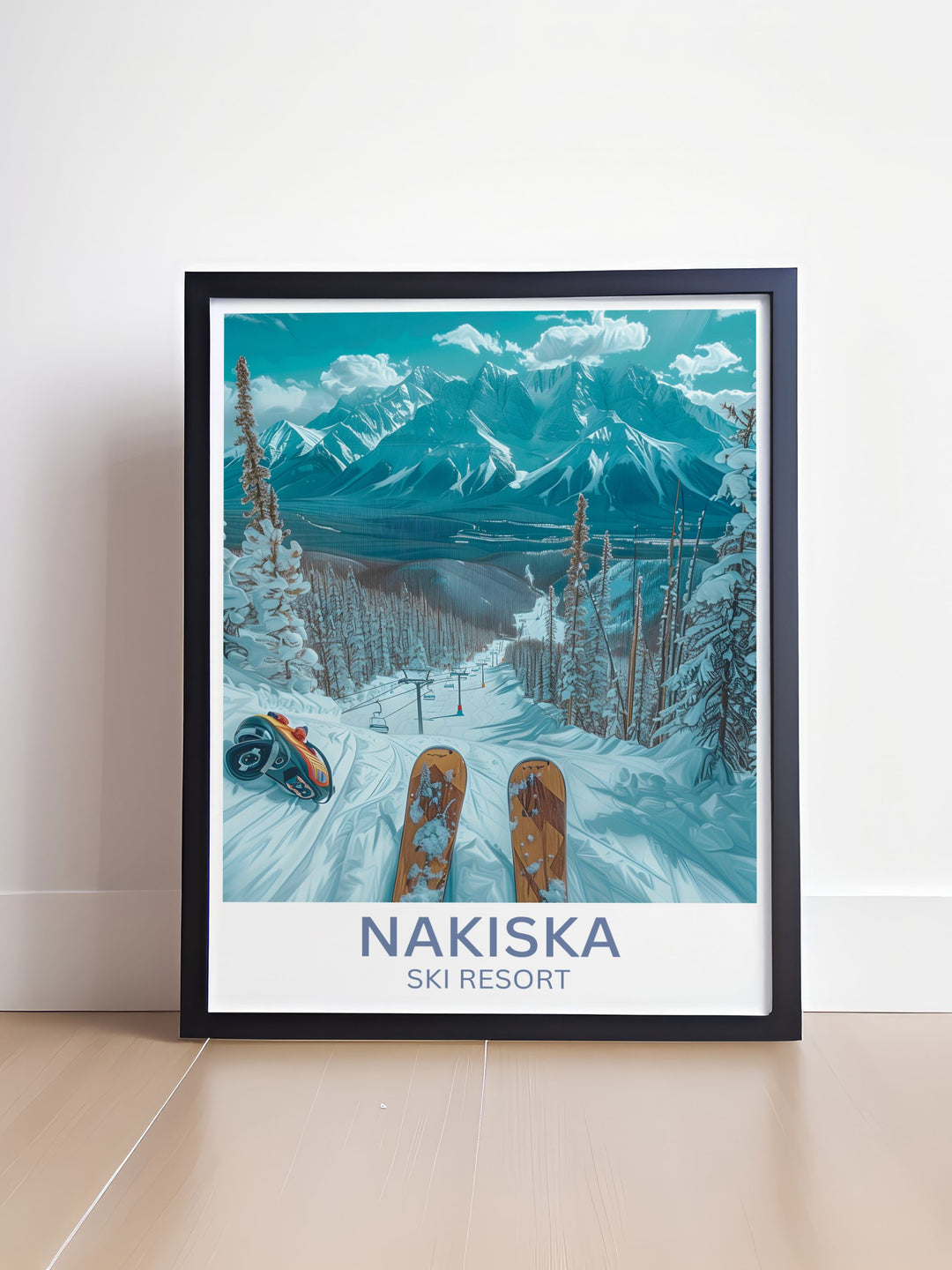 Canvas art of Kananaskis Valley showing the peaceful river and mountain scenery, ideal for nature lovers.