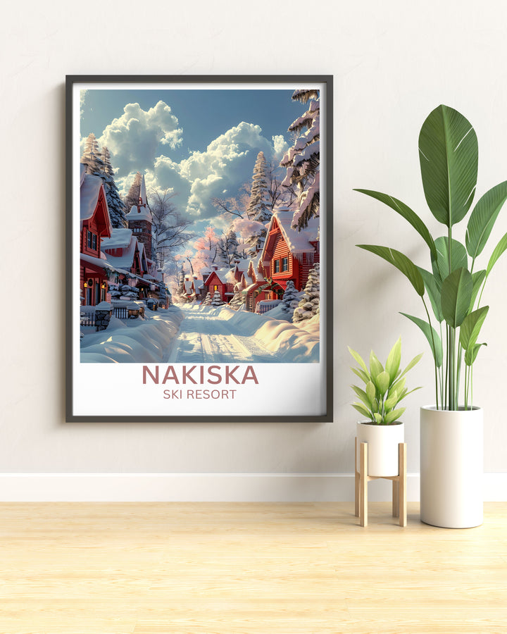 Custom print of the Nakiska landscape, focusing on a specific memorable slope or scenic view tailored for the buyer.