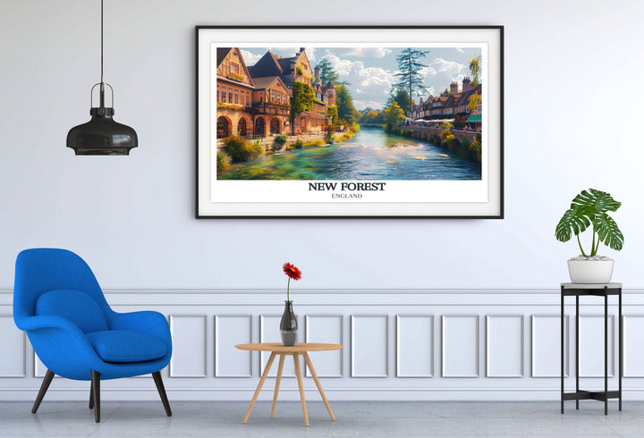 Classic framed print of New Forests iconic landscapes, combining vintage charm with modern artistry.