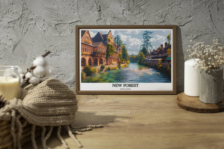 Customizable art print of Beaulieu River tailored to highlight its peaceful surroundings.