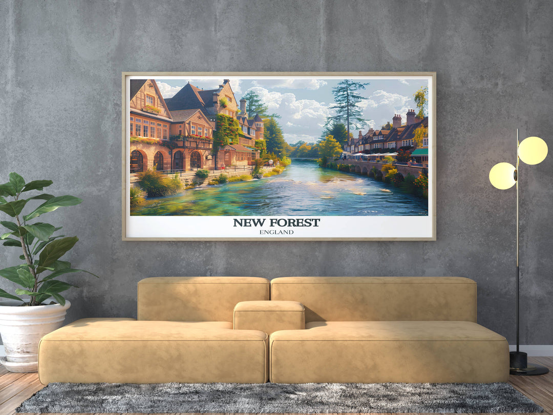 Detailed print of a historical map of New Forest, perfect for educational or decorative purposes.