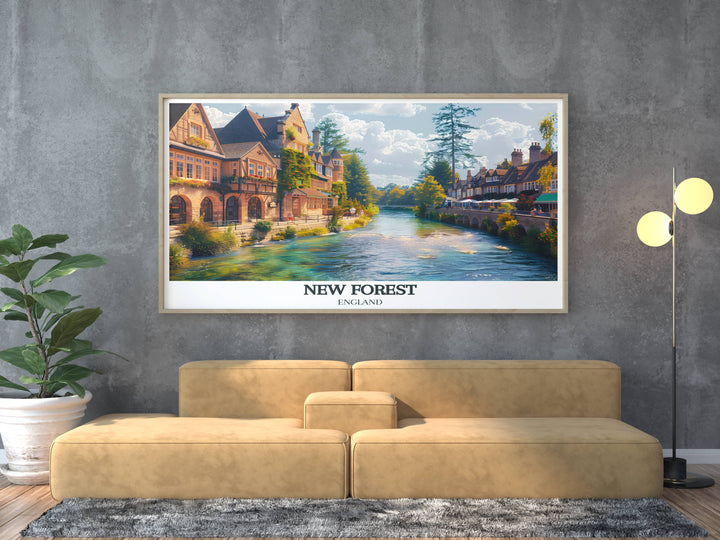 Detailed print of a historical map of New Forest, perfect for educational or decorative purposes.