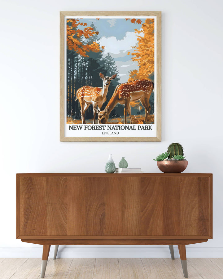 Framed art print featuring the lush landscapes and wildlife of Bolderwood Deer Sanctuary.