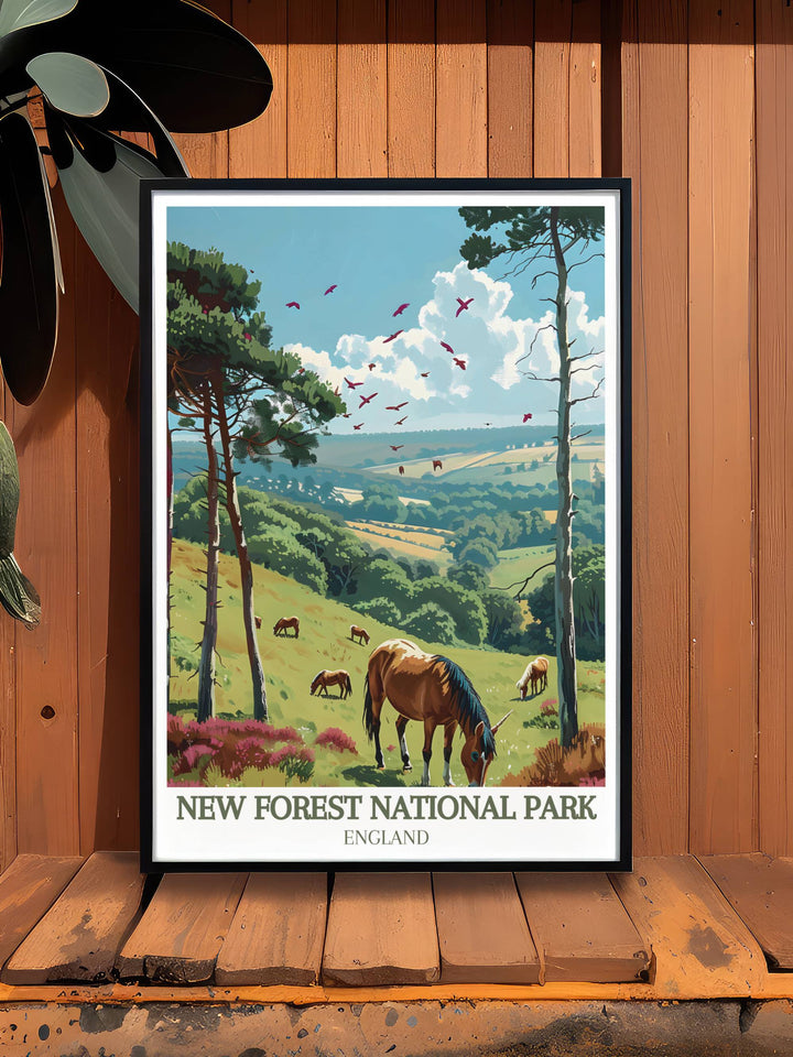 New Forest ponies captured in vibrant color on fine art prints, perfect for collectors and lovers of equine beauty.