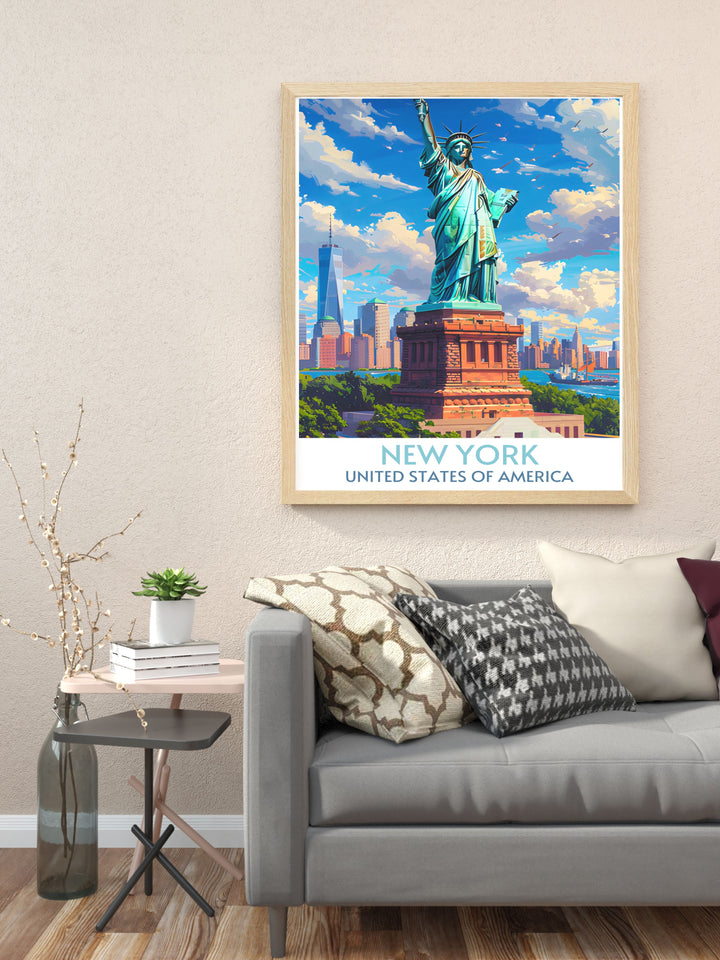 Detailed canvas art of the Statue of Liberty, ideal for enhancing any gallery wall.