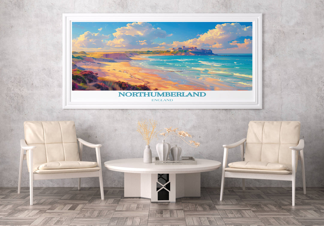 Customizable poster of Bamburgh Castle, tailored to bring your favorite views of Northumberland into your home.
