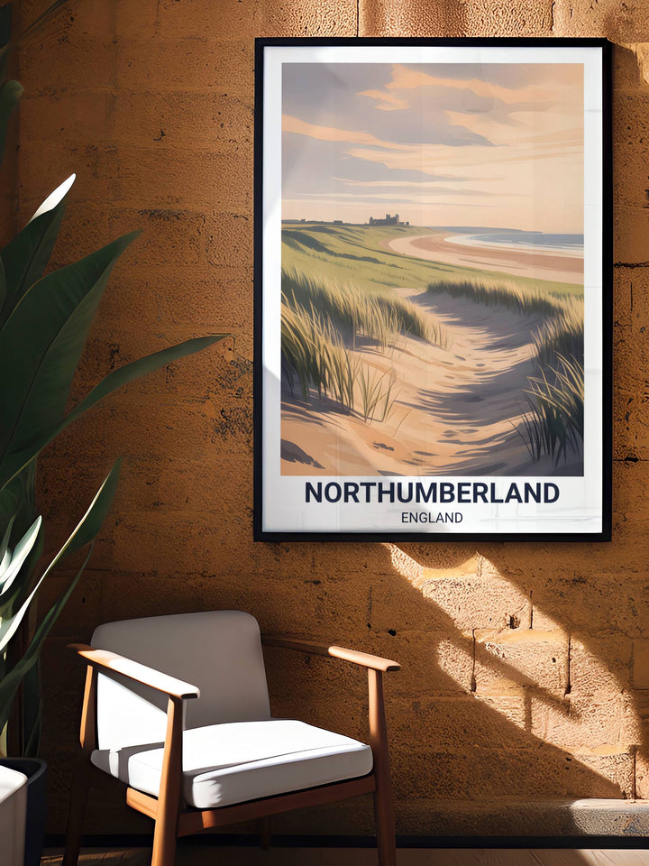 A side-angle view of a gallery-wrapped canvas print showing the continuation of the vibrant sunset colors around the artwork edges.