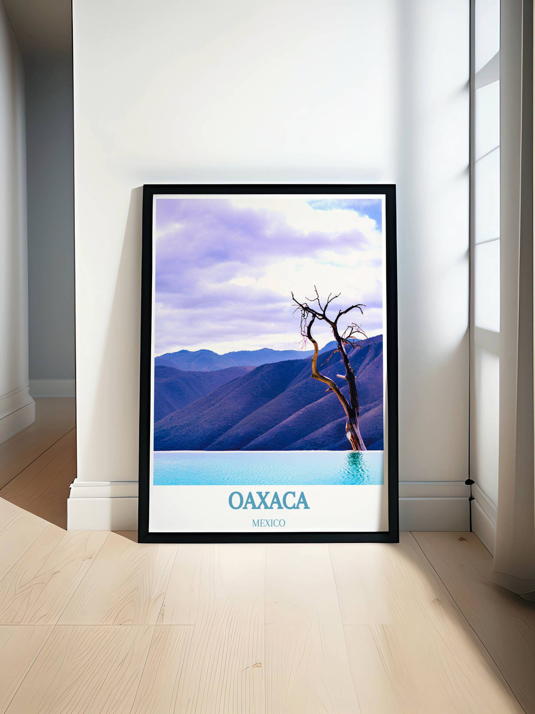 Hierve el Agua fine art print showing the unique petrified waterfalls and mineral pools of Oaxaca, perfect for adding a touch of natural wonder to any room.
