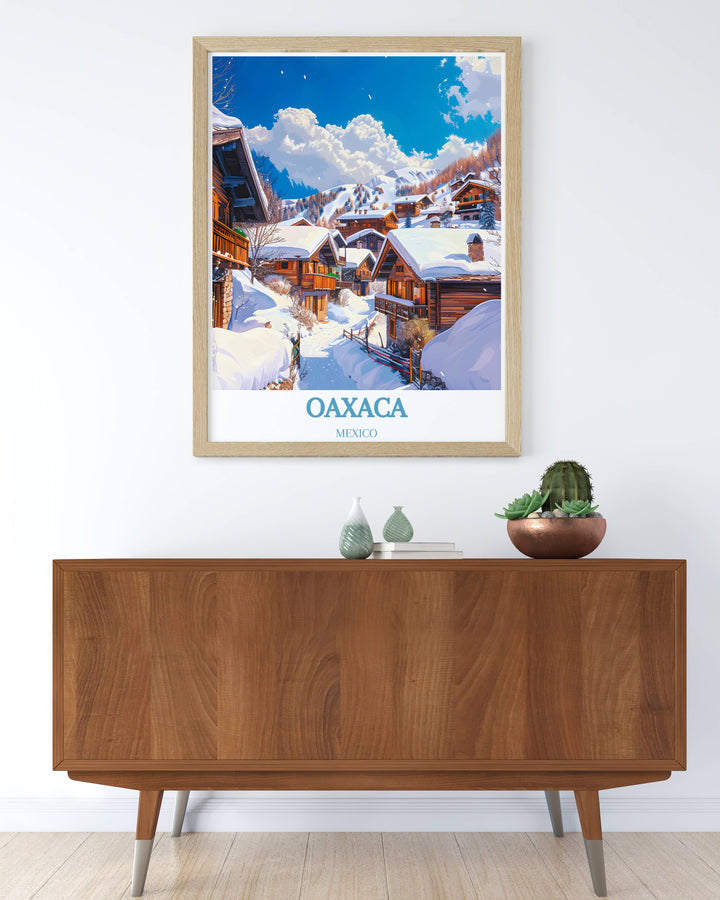 Custom Print of Val dIsere ski slopes, tailored for ski enthusiasts and lovers of French mountain scenery.