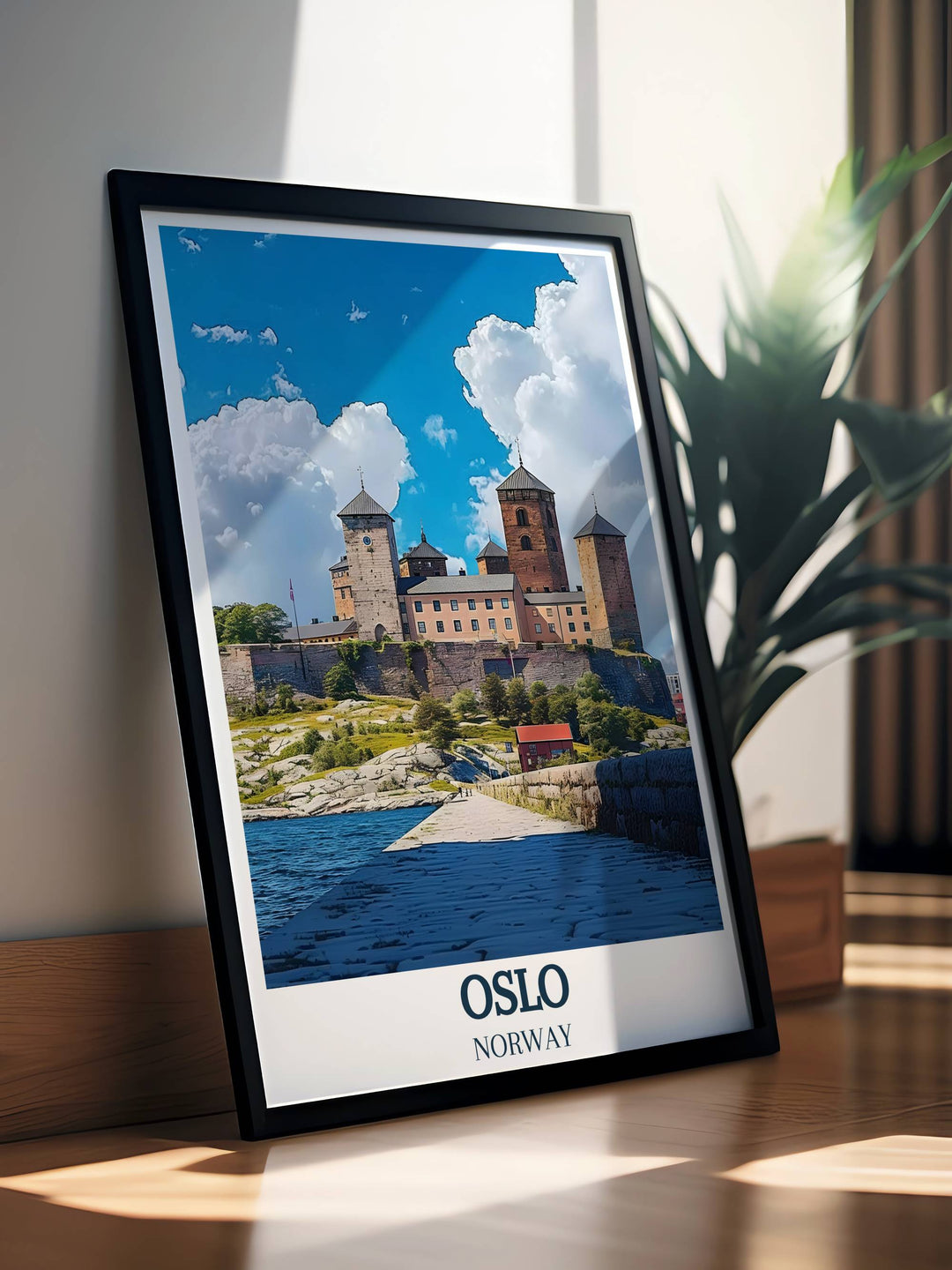 Norway home decor featuring Akershus Fortress, a symbol of Oslos rich history and cultural heritage.