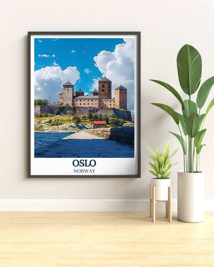 Canvas art print of Oslos vibrant cityscape, capturing the modern elegance and historical richness of Norways capital.